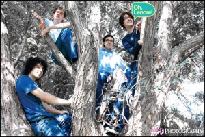 Photo courtesy of ESFP Photography.  When Oh, Lenore! aren’t climbing trees they’re just a bunch of down-to-earth guys. 