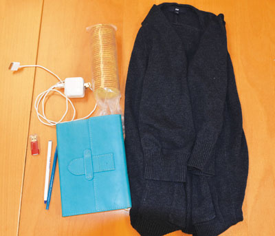 This survival kit is our gift to you to help you get through the day including some things you may not have thought of: sweaters for the inexplicably cold classrooms, a phone charger for when you live here part-time and snacks to get you through that dreadful 3-hour lecture. Photo illustration: Kaity Brown
