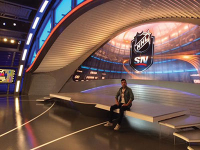 Hockey Night in Canada has a new — but familiar — face, George Stroumboulopoulos. Starting his career out at MuchMusic, he has since made a name for himself on CBC’s talk show, The Hour. He now has a new home on TV entertaining sportsfans. Photo courtesy: Twitter