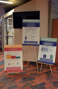 The W.A.N.T Movement features many useful teaching materials, like these infographic posters designed by students. Photo: Kaity Brown