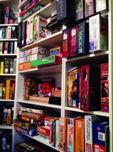 “Hundreds of games line the shelves” | Photo by Robyn Welsh 